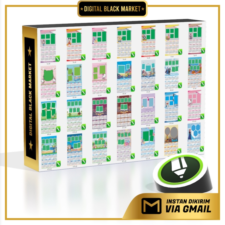 Kalender Custom Charagter V.3 Full Version - Photoshop &amp; Coreldraw - Business Branding