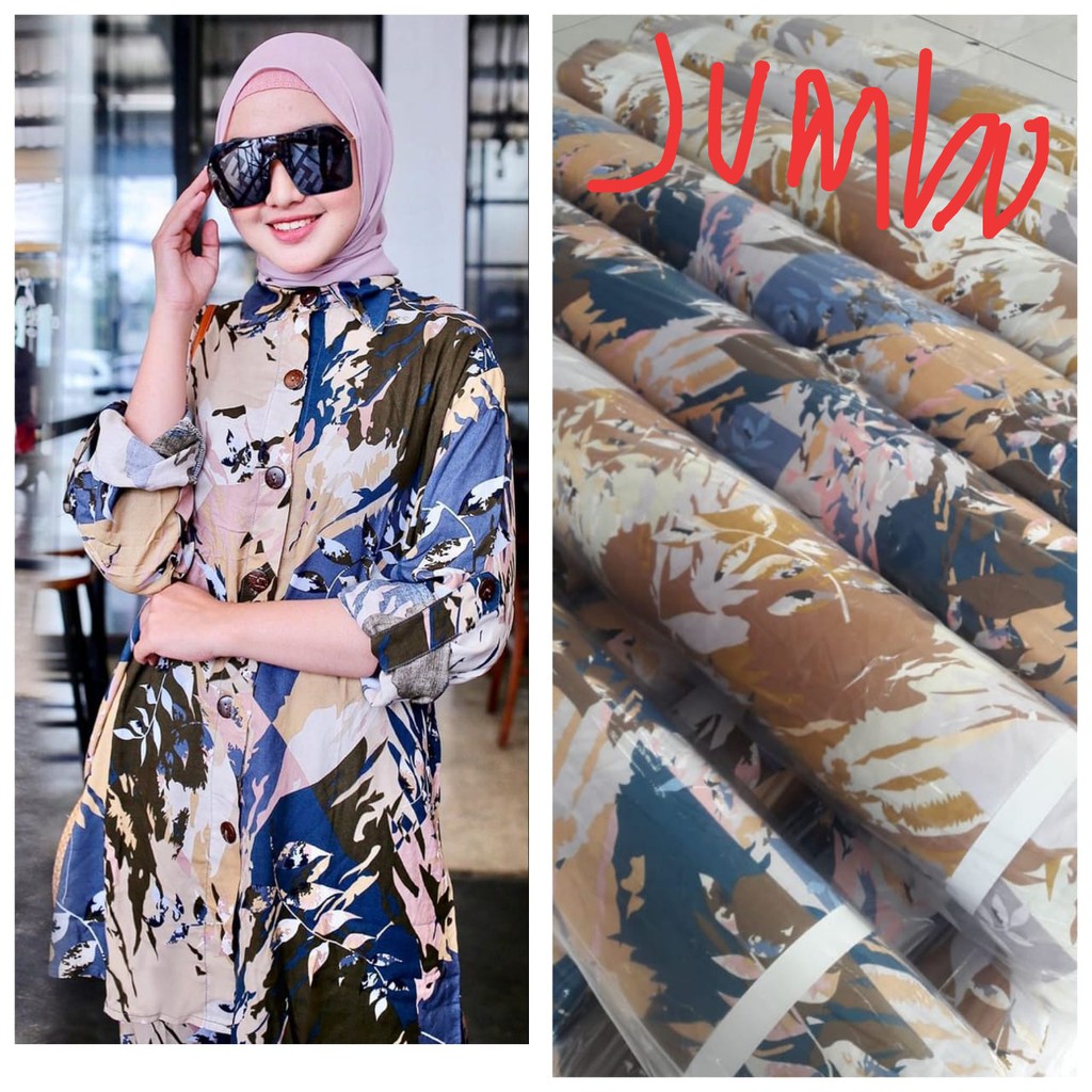 NEW!! PIYAMA RAYON MOTIF - Pajamas Kemeja Celana Panjang Wanita - baju tidur jumbo