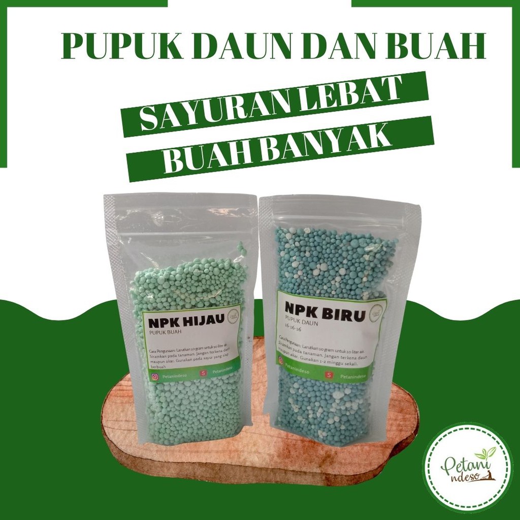Pupuk Perangsang Buah Npk Mutiara 161616  Biru Hijau Bunga Daun Repack Booster Grower Bunga Hias