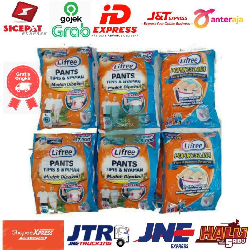 Lifree Popok Dewasa Celana | Popok Orang Tua Celana Sachet M L XL XXL