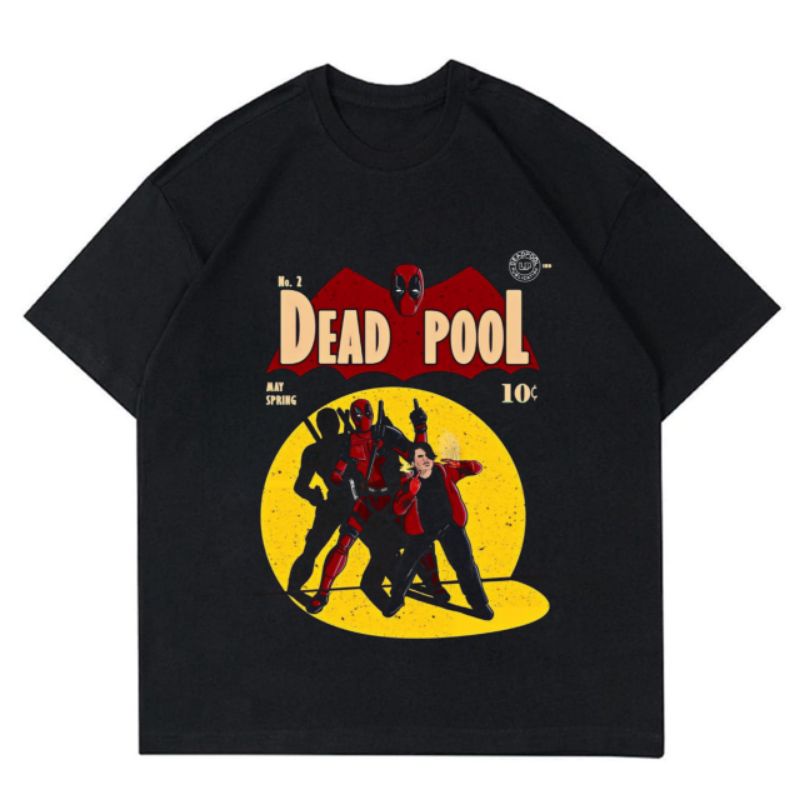 Kaos Deadpool Tee Merch Baju Film Superhero Karakter Marvel Comics Vintage Oversize Oversized T-Shir