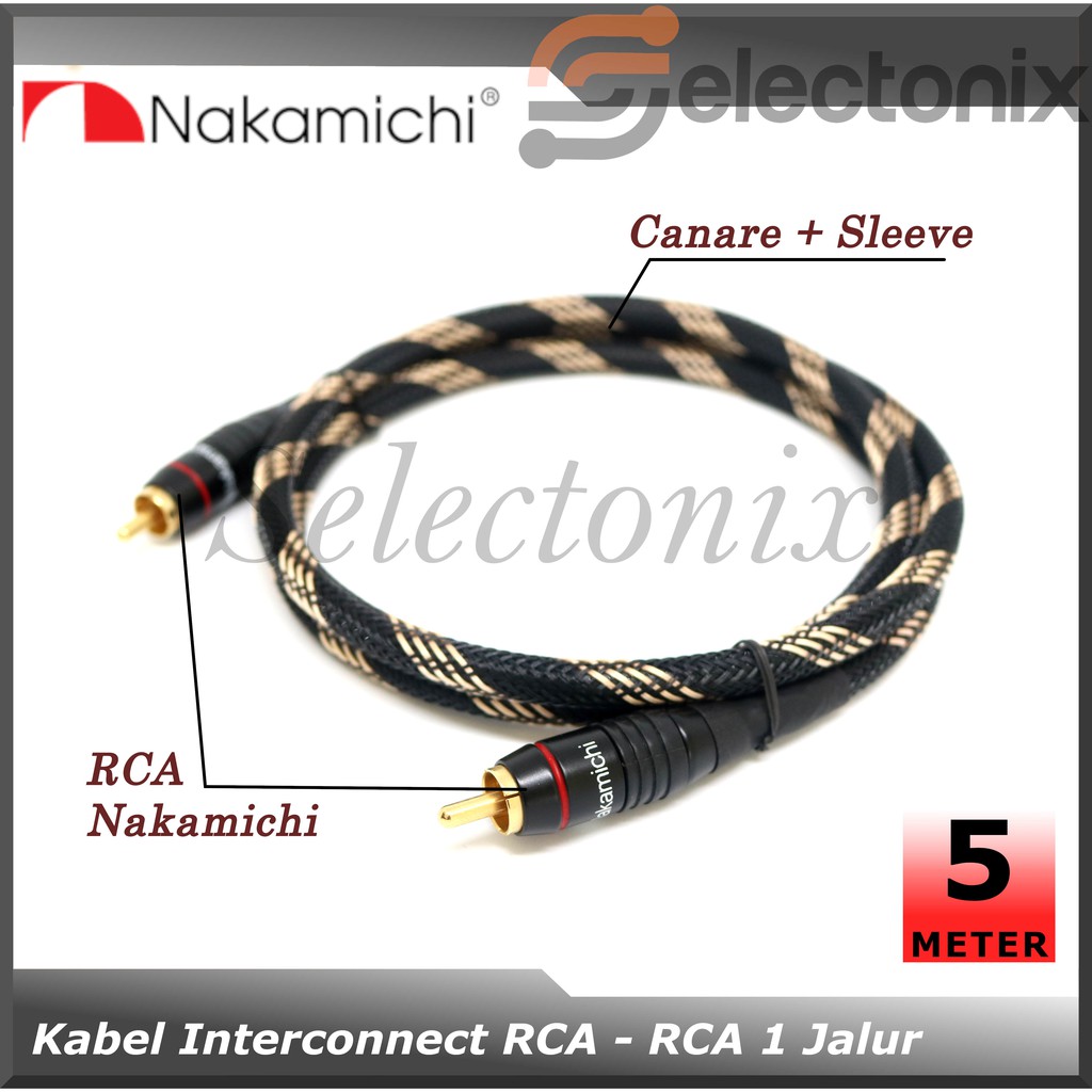 Kabel RCA Interconnect Sleeved | Nakamichi [5m]