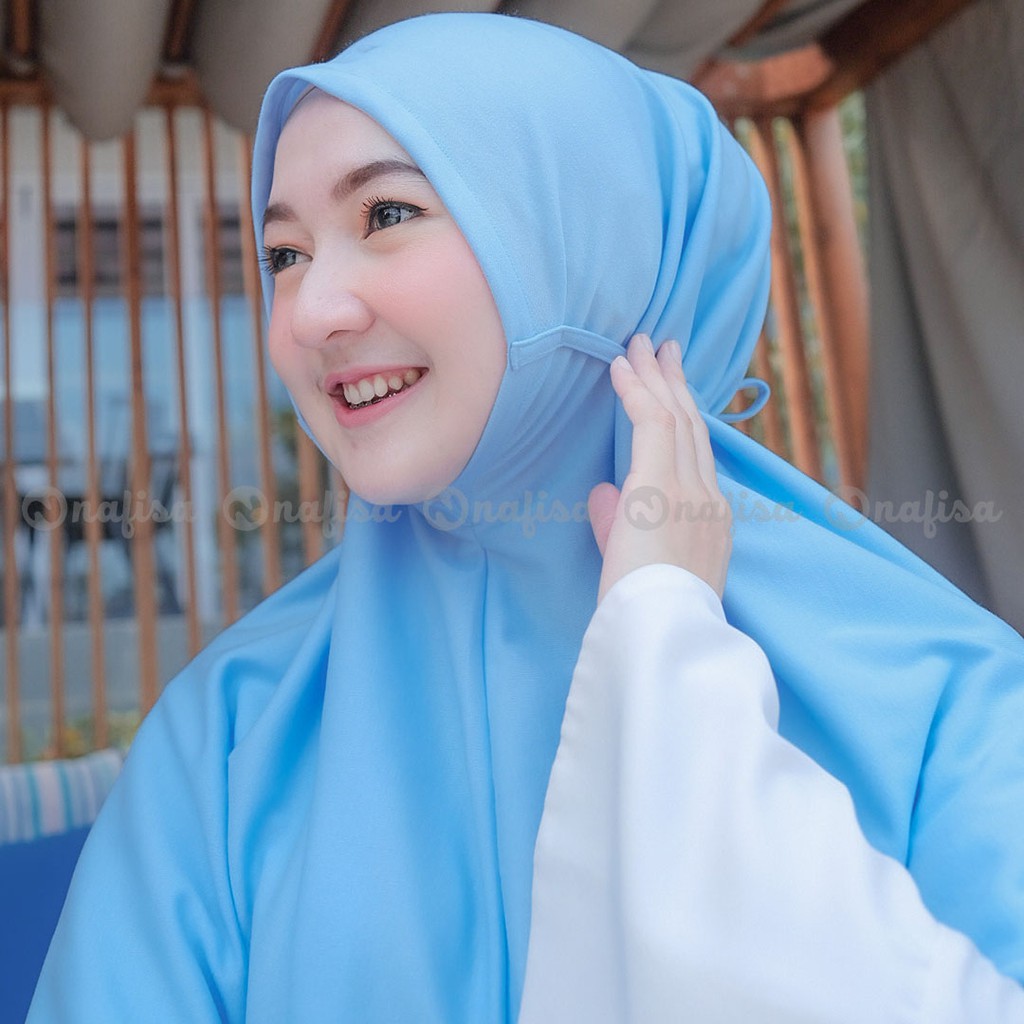 Promo COD Jilbab Tali Instan Dirumah Saja At Home | Hijab Instan Kaos Non Pet Kerudung Instan Tali