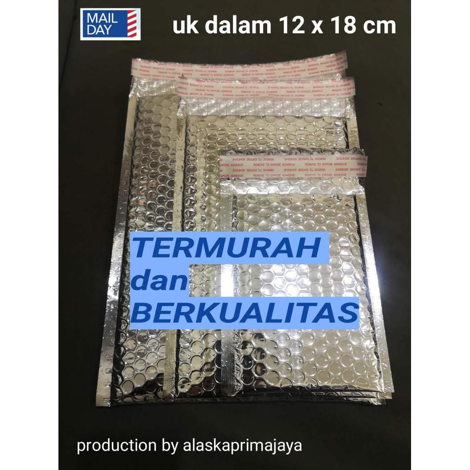 

Amplop Bubble Wrap Padded Envelope Silver Chrome Plastik (Uk 12*18 Cm)