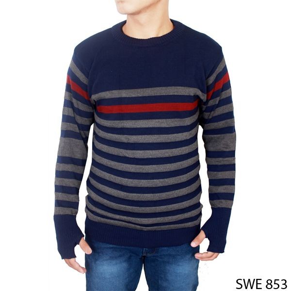 Sweater Pria Murah Rajut Dongker – SWE 853