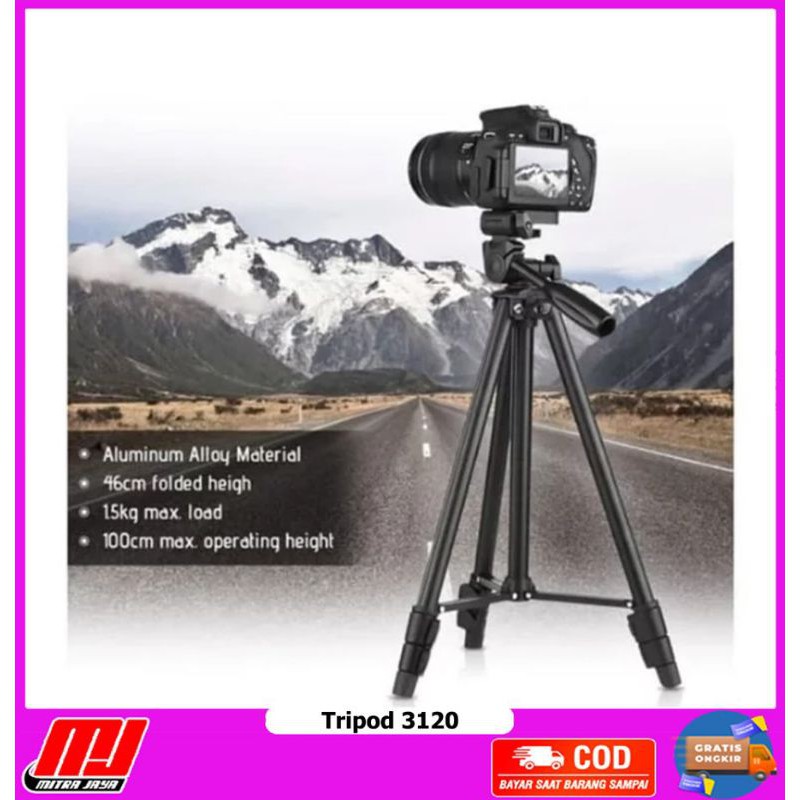 TRIPOD Camera SLR Smartphone Tripod 1 Meter DOGS WT-3120A Black