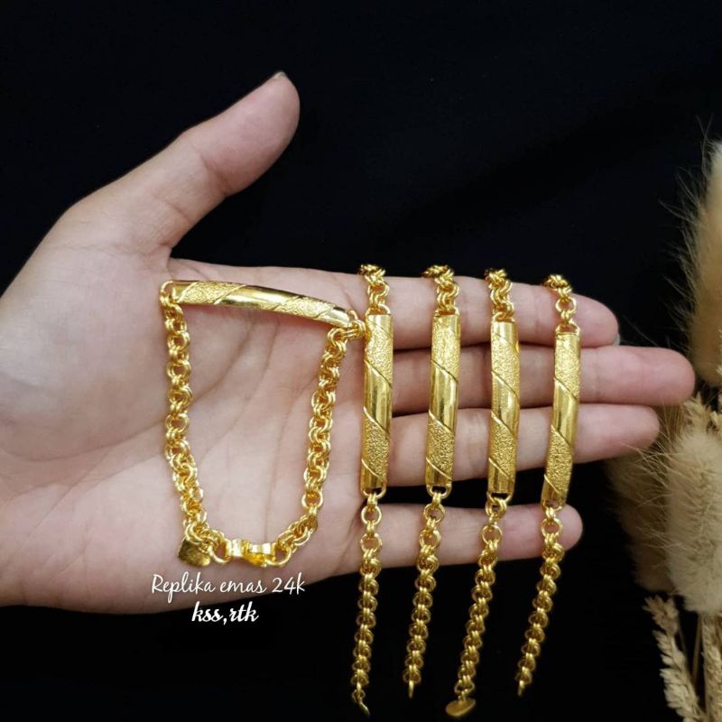 Gelang lapis mas 24k,awet,bisa disepuh ulang