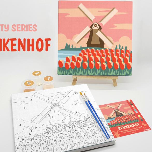 

♨ Keukenhof - Paint By Number 11 Color [City Series] | Painting Kit ♙