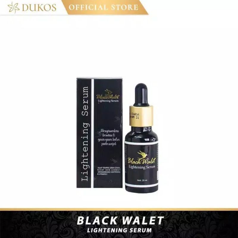 SERUM PEMUTIH WAJAH PENGHILANG BEKAS JERAWAT BLACK WALET LIGHTENING SERUM ORIGINAL BPOM