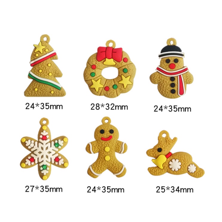 [ 6Pcs   Gingerbread Xmas Pendant Ornaments Home Decoration Products ]