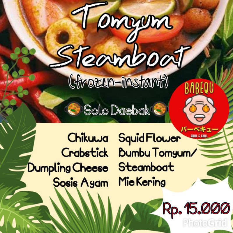 

Paket Tomyum / Steamboat "Solo Daebak" (ekonomis)