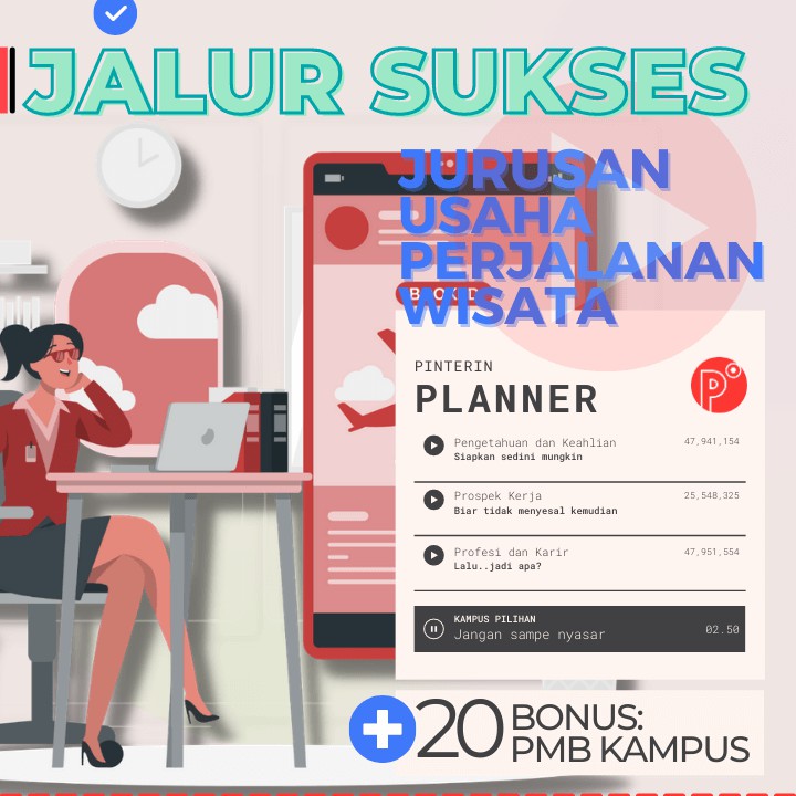 

Daily Planner Kuliah Jurusan Usaha Perjalanan Wisata SNMPTN-SBMPTN-UTBK Weekly Binder Loose leaf B5