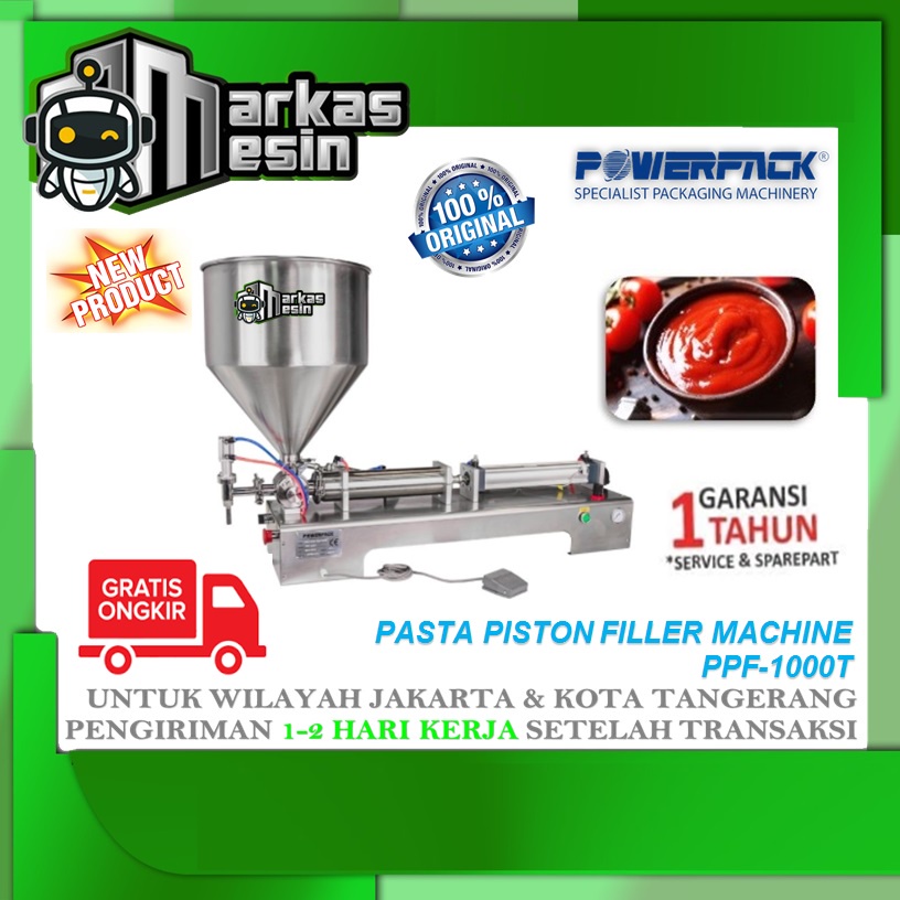 Pneumatic Pasta Filling Mesin Filling Pasta Saos PPF-1000T POWERPACK