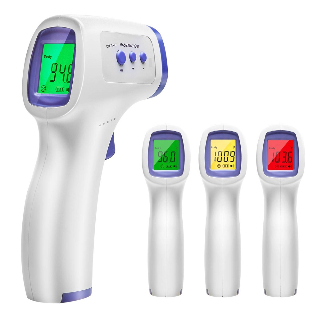 THERMOMETER GUN MEDIS TERMOMETER SUHU TUBUH TERMO GUN DIGITAL MURAH THERMOMETER GUN LCD 3 WARNA