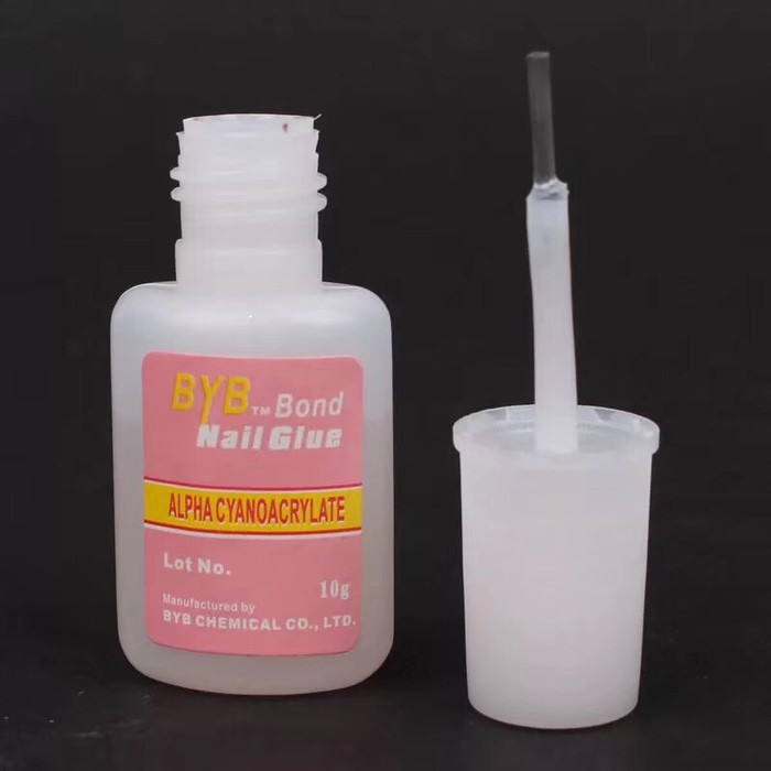 BYB Bond pink nail glue / lem kuku palsu 10gr lem kupal nailart