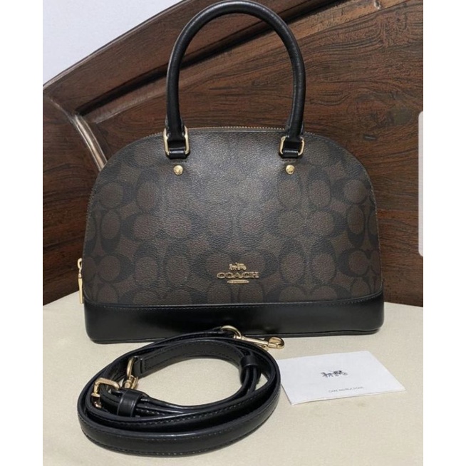 SOLD SOLD SOLD preloved coach sierra signature mahogany brown black authentic original