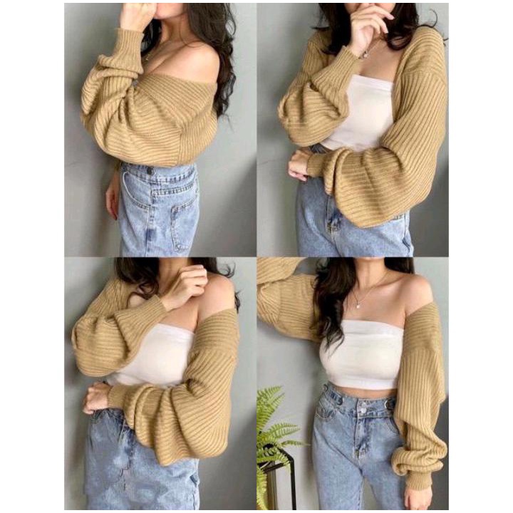 LIAM BOLERO CARDY / OUTER KNIT PREMIUM / CROP CARDY / CANDY SHORT CARDY 7 GET / KARDIGAN RAJUT / LIAM OVERSIZE