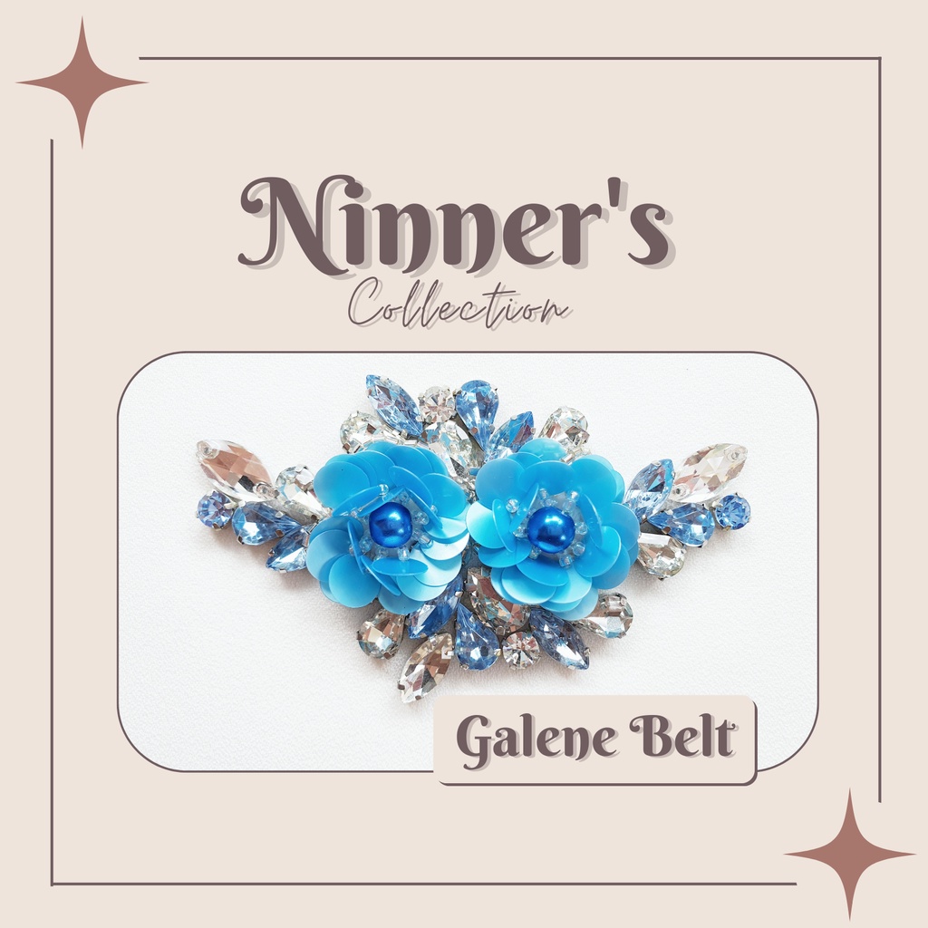 Galene Belt [ Payet Pinggang | Payet Rangkai | Belt Payet | Payet Kebaya | 3D Flower Payet ]