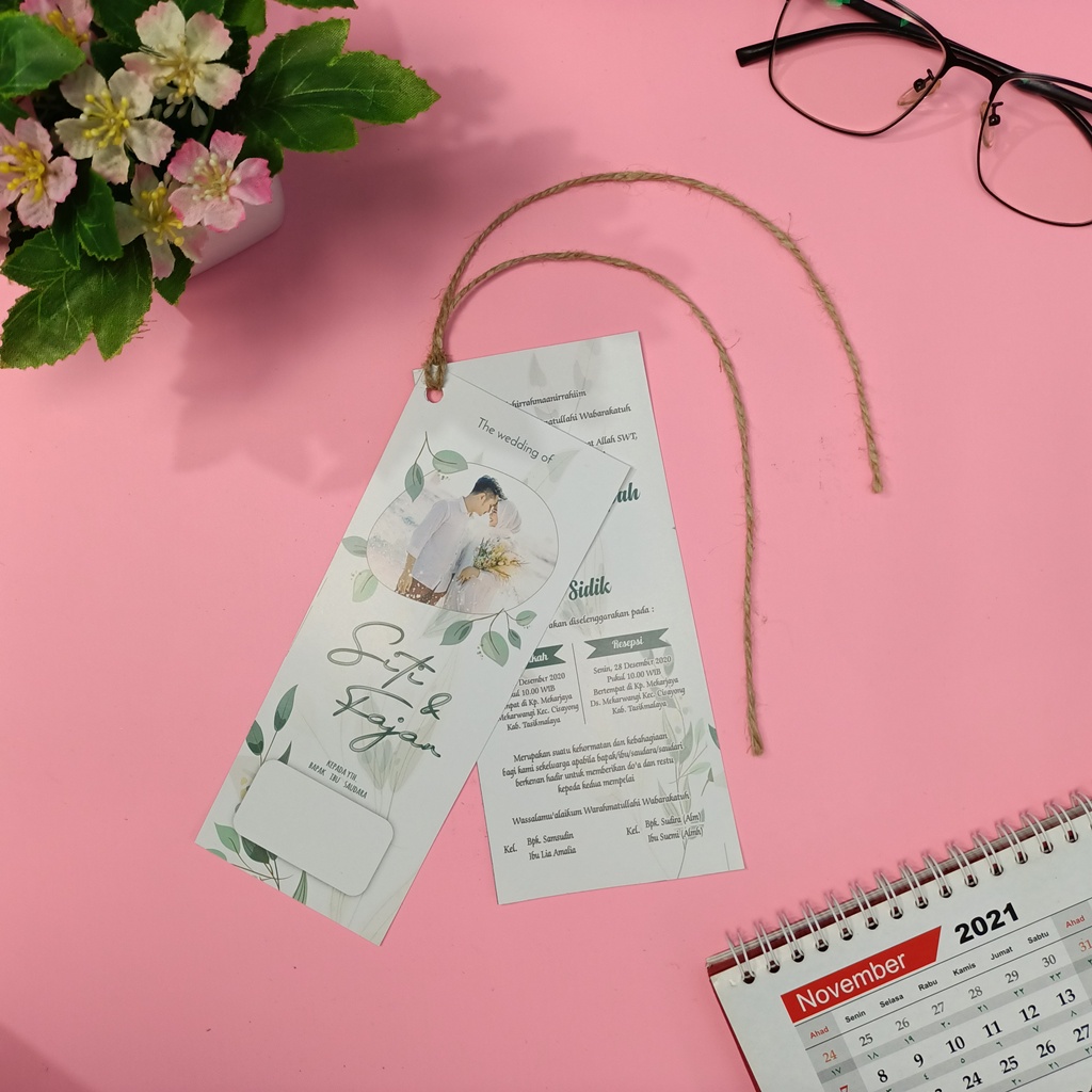UNDANGAN PERNIKAHAN MODEL HANGTAG / UNDANGAN RUSTIC / UNDANGAN SIMPLE