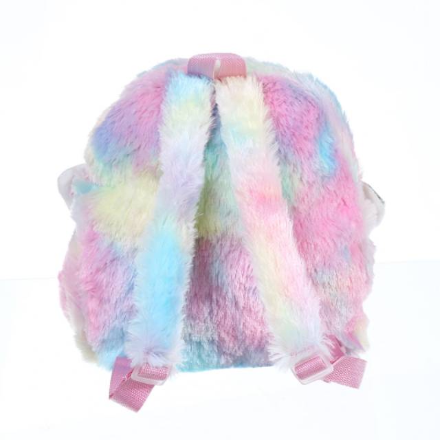 4D UNICORN FURY BAG / TAS UNICORN BULU / UNICORN BAG FLUFFY / RANSEL UNICORN IMPORT SILVER PINK