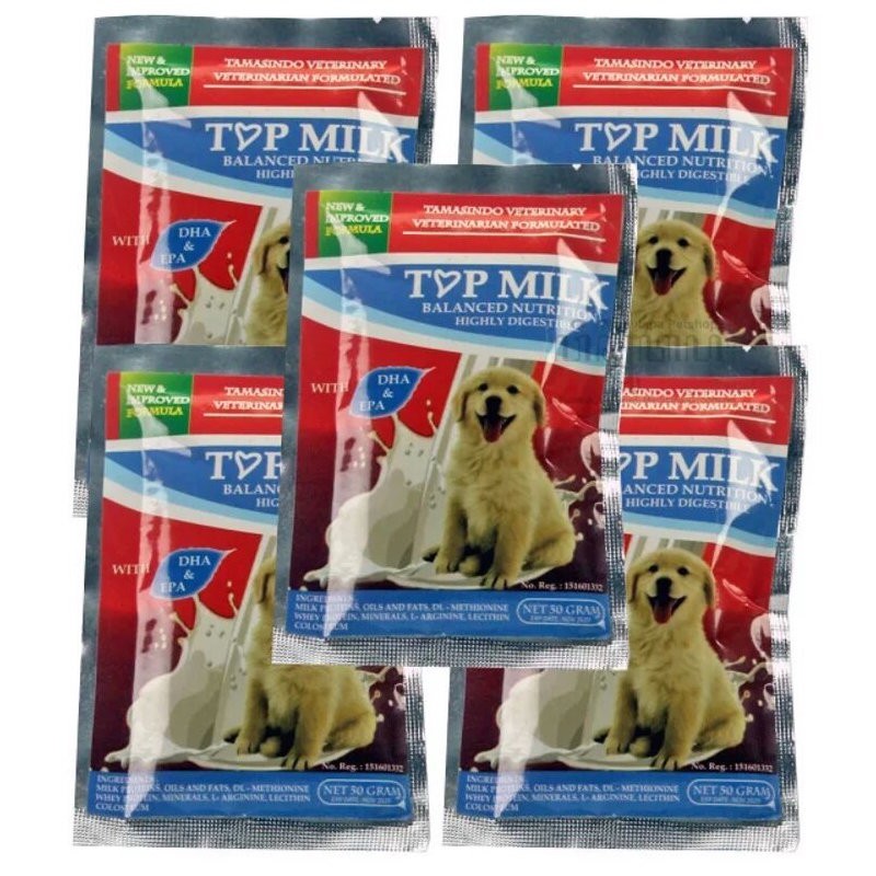 Susu Anjing Top Milk 50gr Topmilk Dog Anak Puppy Highly Digestible 50g