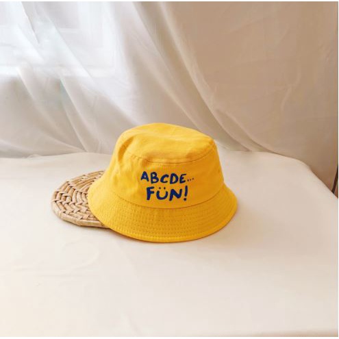 kiddiwear TOPI BUCKET FASHION HAT ANAK MOTIF HURUF - TOPI ANAK UNISEX MOTIF ABCDE FUN
