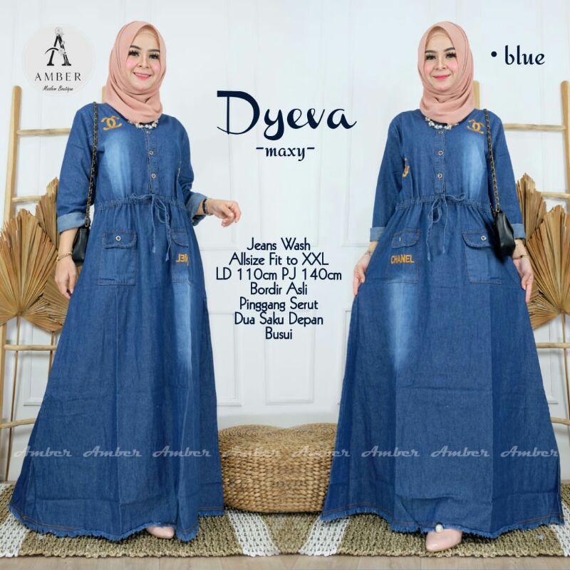 MAXI JEANS WASHED / DYEVA MAXI JEANS ORI BY AMBER