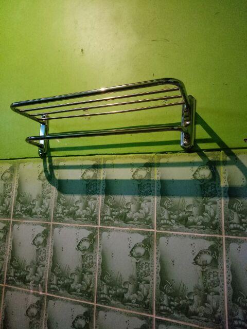 Rak Jemuran Handuk Kamar Mandi Gantung Stainless Steel 5 Bar Baris 8602 Gantungan Baju Bathroom Besi