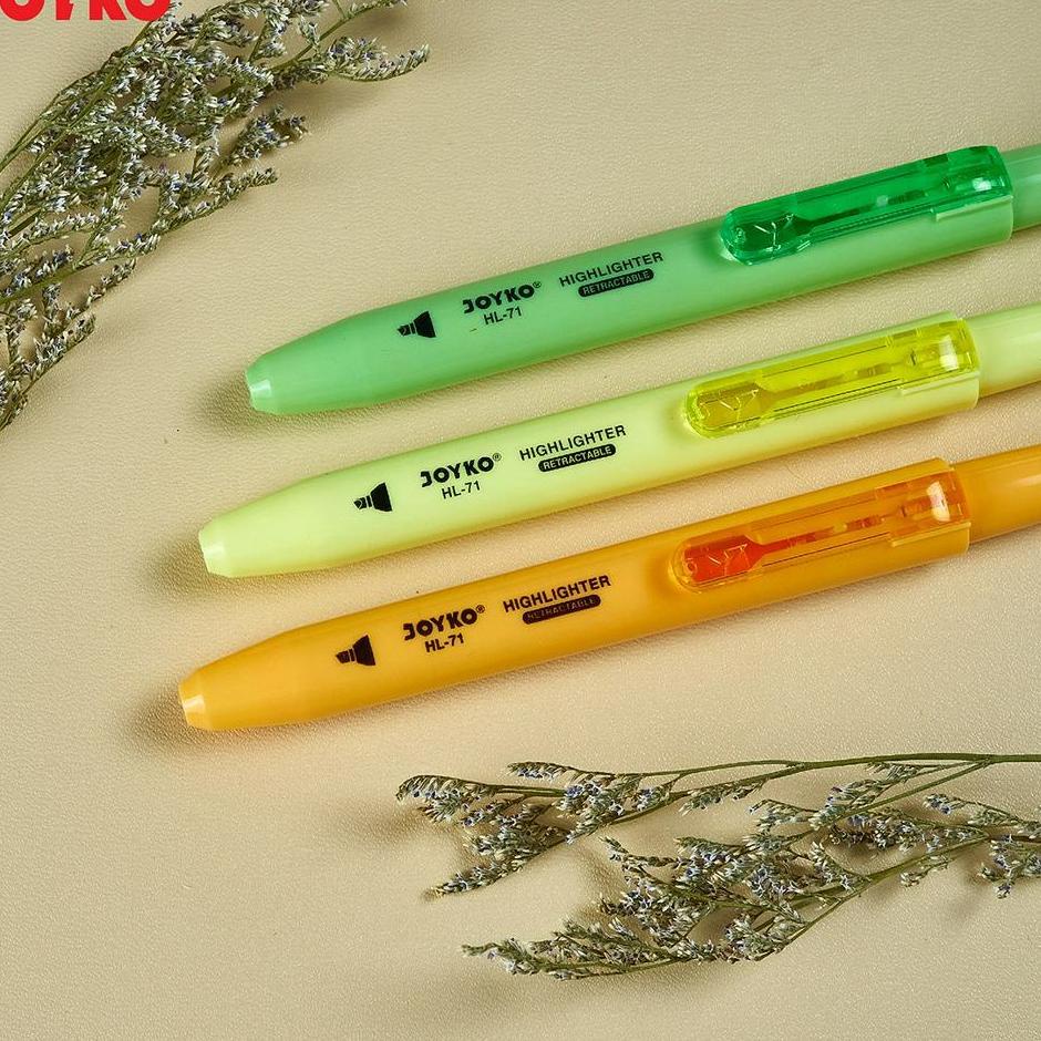 

Dijamin Untung Highlighter Penanda Joyko HL-71-3 1 Set 3 Pcs Warna