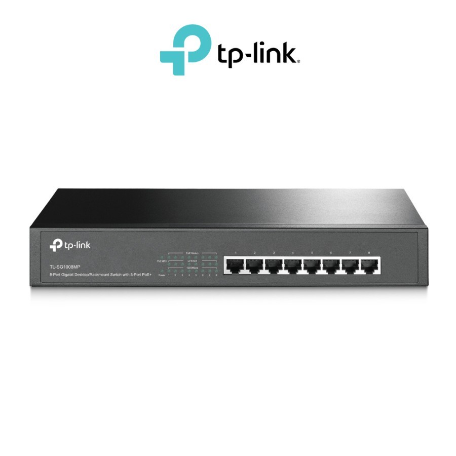 TP-LINK TL-SG1008MP 10/100/1000mbps Rackmount Switch 8 Port