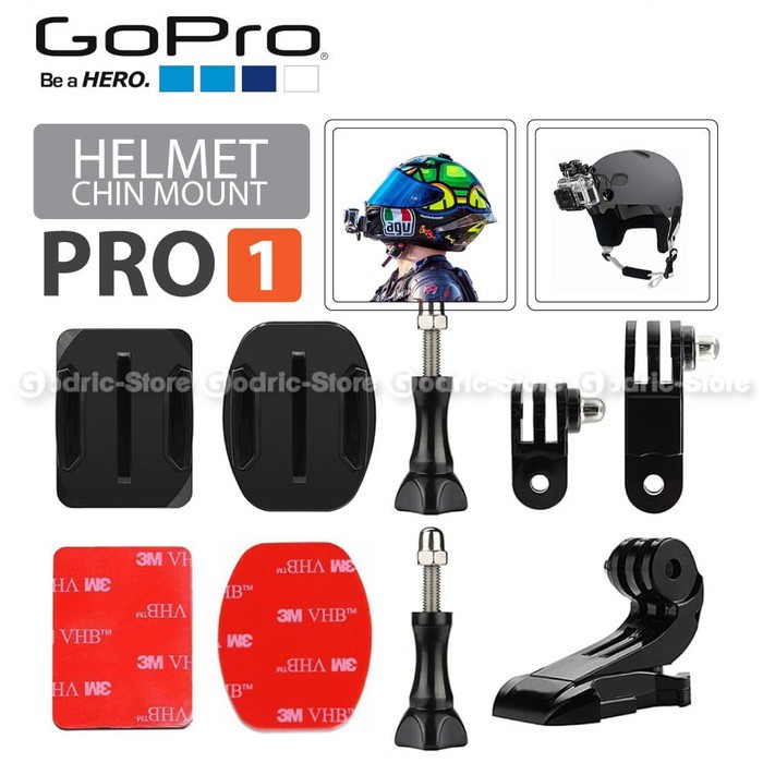 Helmet Chin Mount PRO1 Helm Bike Motovlog for GoPro, Xiaomi Yi, Brica