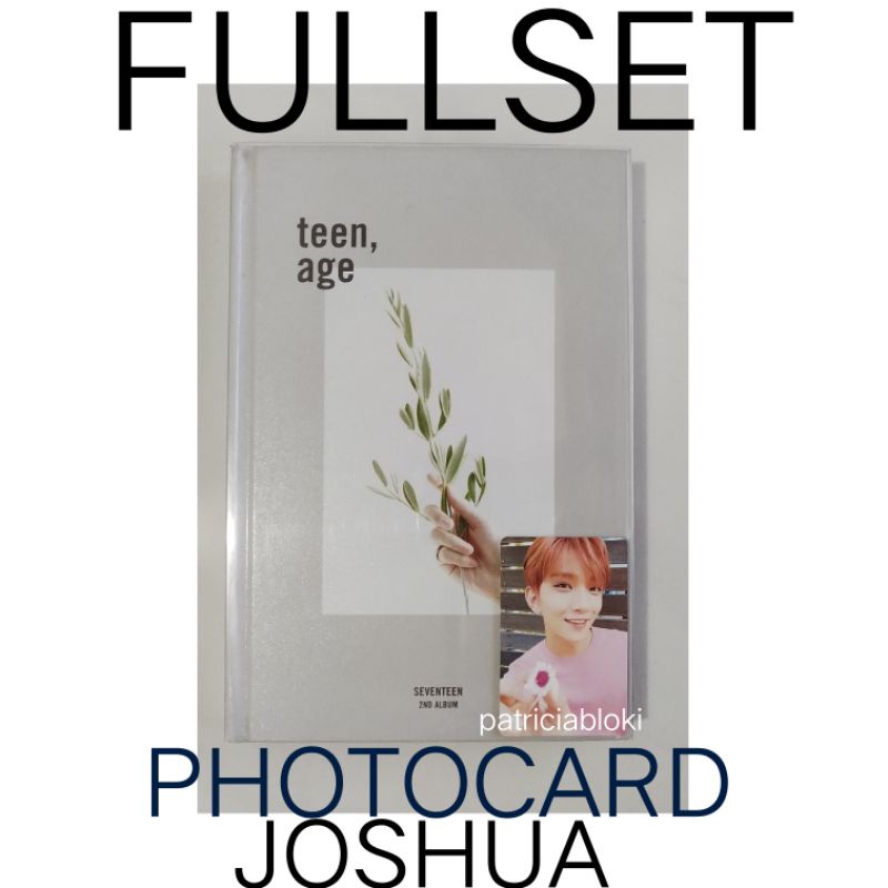 Fullset 2nd Album Seventeen Teen Age White Ver Photocard Joshua Pc TA Teenage Vers green black rs rq