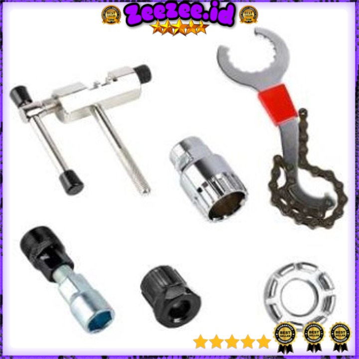 Paket Tool Reparasi Untuk Rantai Sepeda 5 In 1 - Bicycle chain socket tool