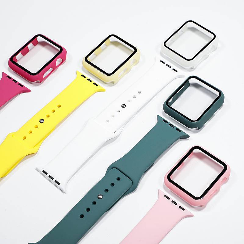 Casing Pelindung Apple Watch 44mm 40mm Iwatch 42 / 38mm Bumper Screen Untuk Serie 5 4 3 2 Se 6