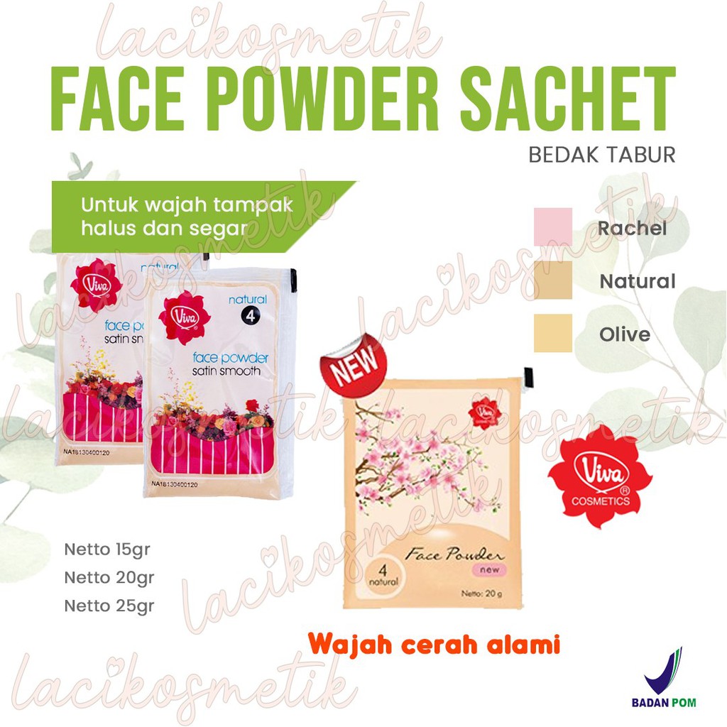 ✨LACIKOSME✨ VIVA FACE POWDER SACHET - BEDAK TABUR BPOM ORIGINAL