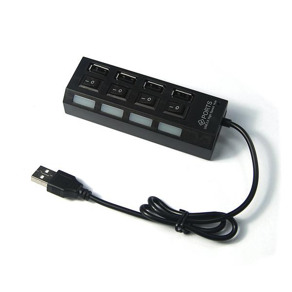 USB Hub 4 Port High Speed Saklar-Switch On-Off