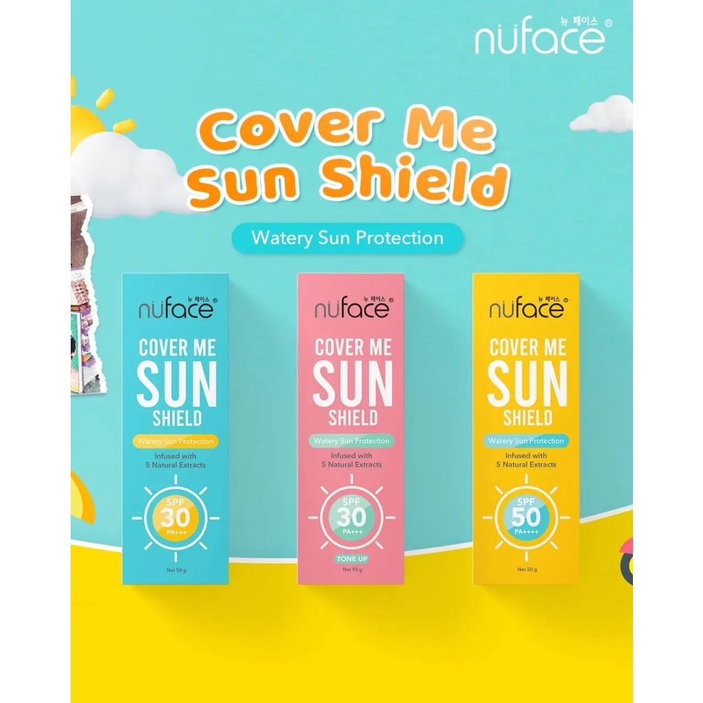 ❤ MEMEY ❤ NUFACE Cover Me Sun Shield Watery Sun Protection | Sunscreen SPF30 SPF50