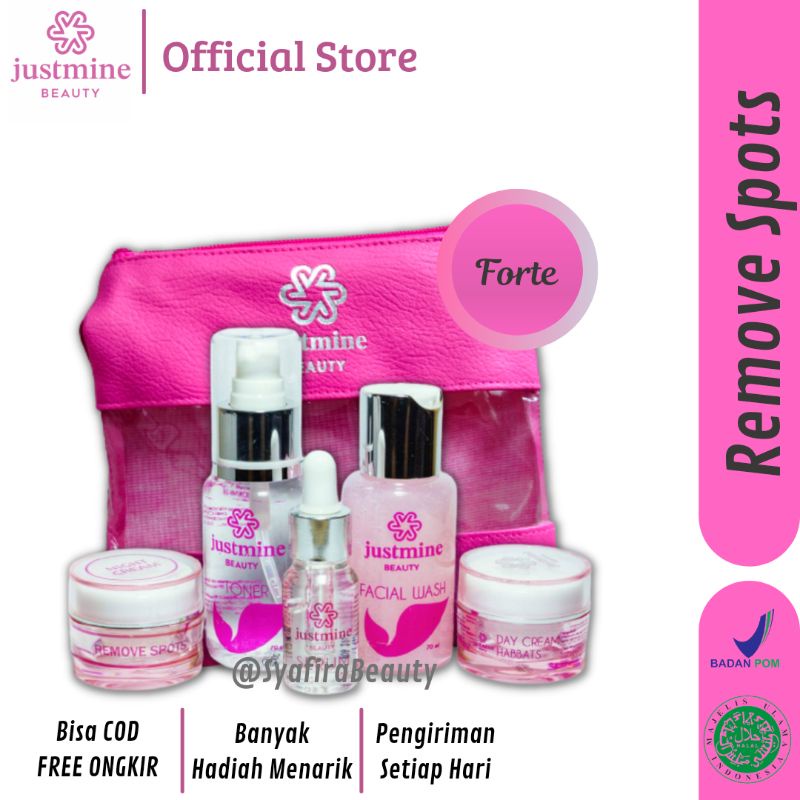 JUSTMINE Glowing Beauty Skincare Bpom Paket Glowing Acne Jelly Acne More Removespots | Skin care-Remove Spots Forte