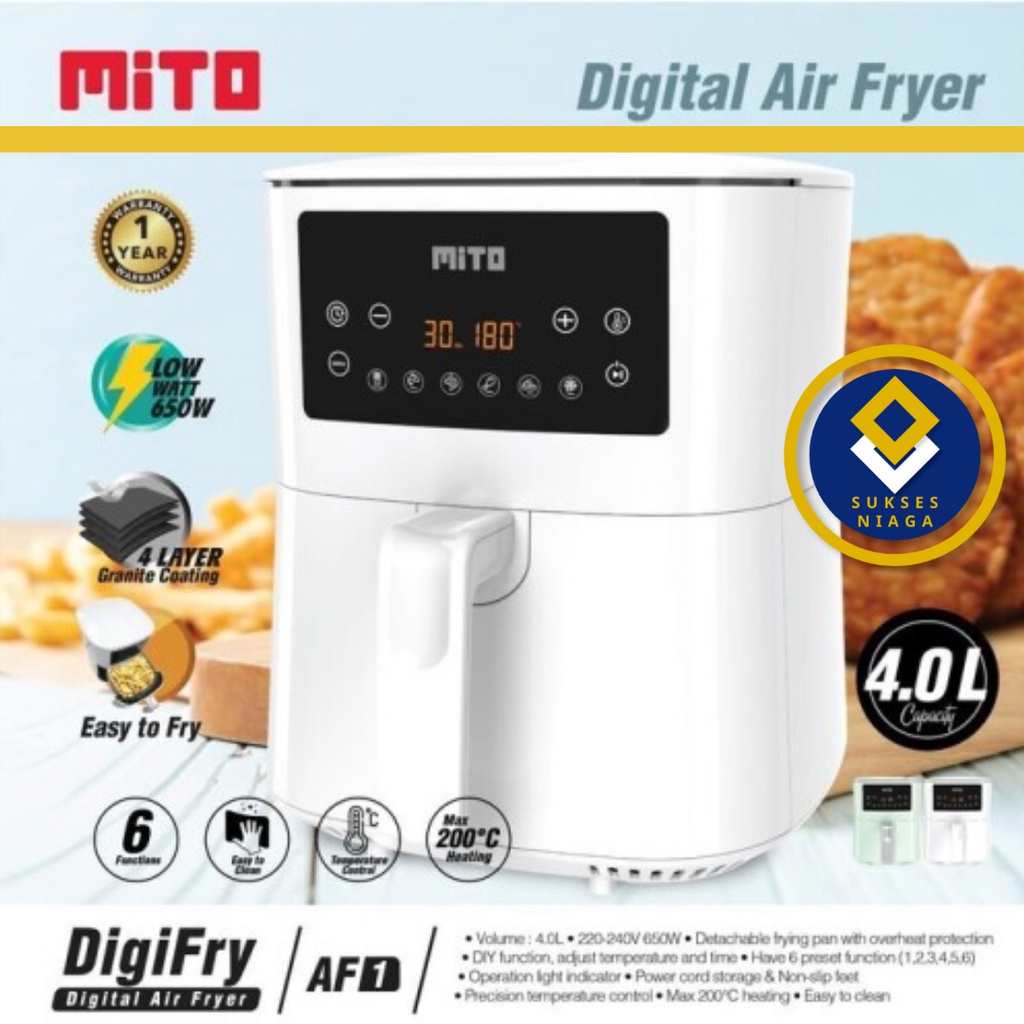 Air fryer Deep Fryer Digital 4 Liter Low Watt MITO AF 1