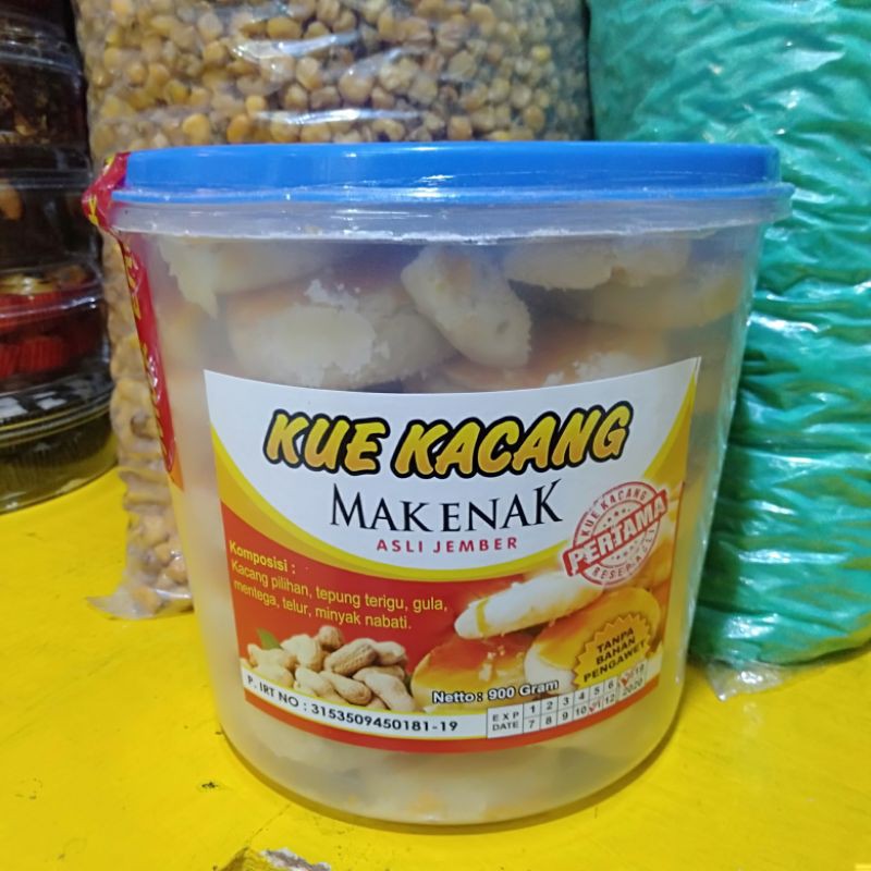 

kue kacang mak enak toples asli jember 900 gr kucang camilan snack kiloan