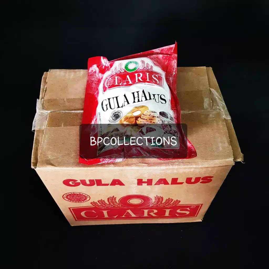 

1 PAK GULA HALUS CLARIS 250 GR GULA DONAT TABUR SALJU TOPPING TEPUNG BUBUK MERAH SEMBAKO ECER