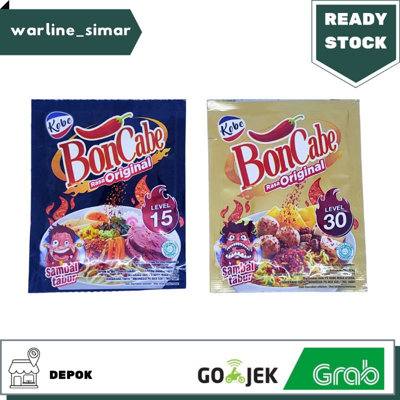 

Bon Cabe Kobe Original Level 15 Sachet 6gr / Boncabe Original Level 30 Sachet 4.5gr