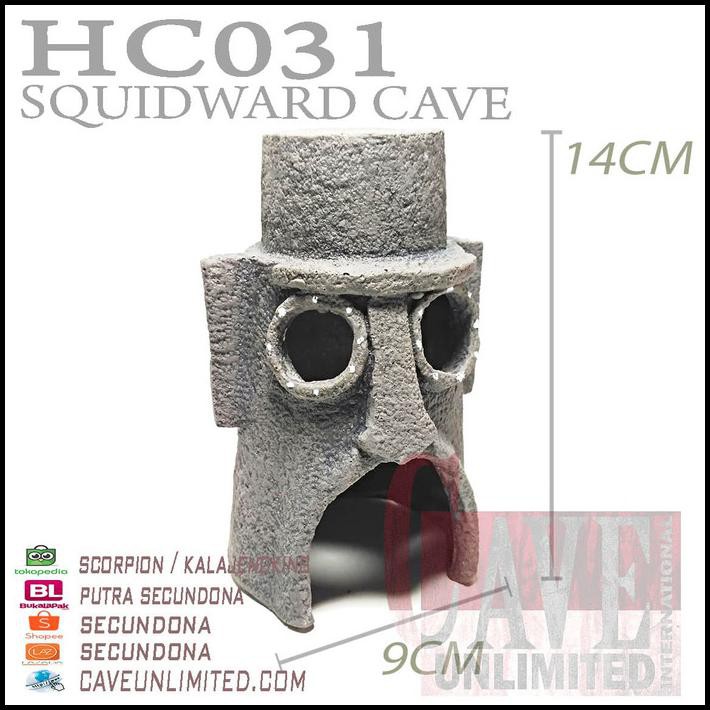 Hc031 Squidward Cave Action Figure Hiding Place Tempat Sembunyi Hewan