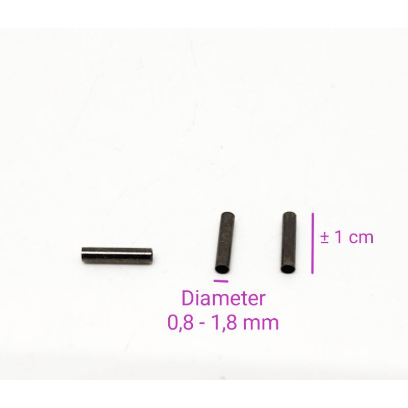 Klem Pipa Besi KECIL Hitam Untuk Tanduk Pancing, Neklin