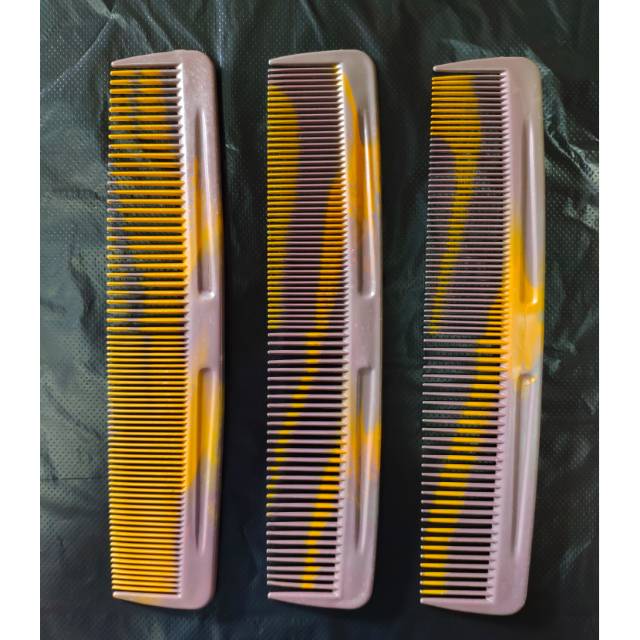 Sisir lurus TWIN coklat tebal isi 12 pcs