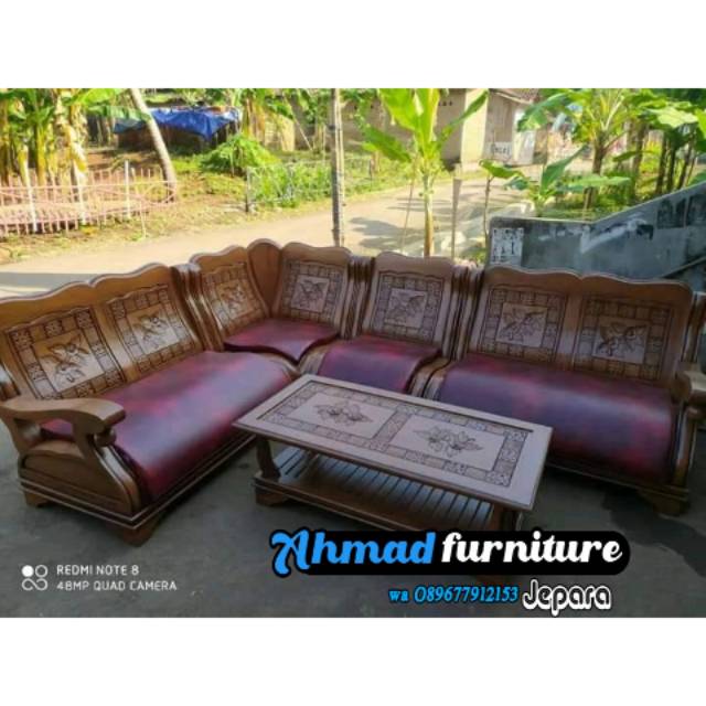 Kursi tamu sudut gajah jok