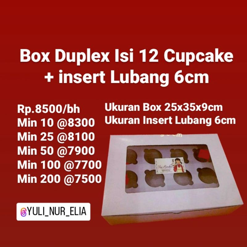 

BOX DUPLEX ISI 12 PUTIH 25x35x9cm