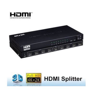 Hdtv splitter NB 8 port UHD 4k 2k 3d Hdcp adapter for ps3 stb pc dvd laptop - Hdtv 1 input to 8 output monitor adaptor