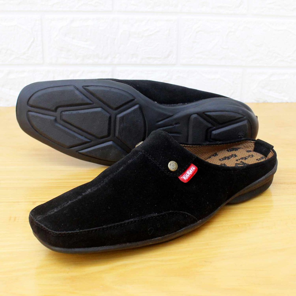 Sepatu Pria Selop Virale / Sepatu Flat Pria / Sepatu Selop Casual/ Sepatu Casual SG 11 HITAM