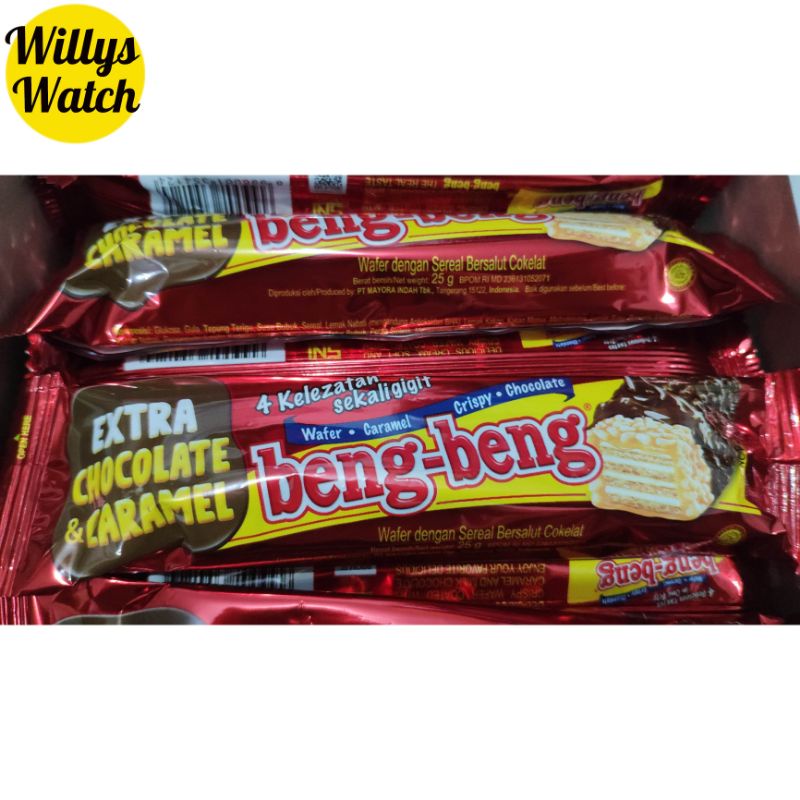 

BENGBENG BENG BENG WAFER EXTRA COKELAT CARAMEL 25 GR ( ECER ) 2000an